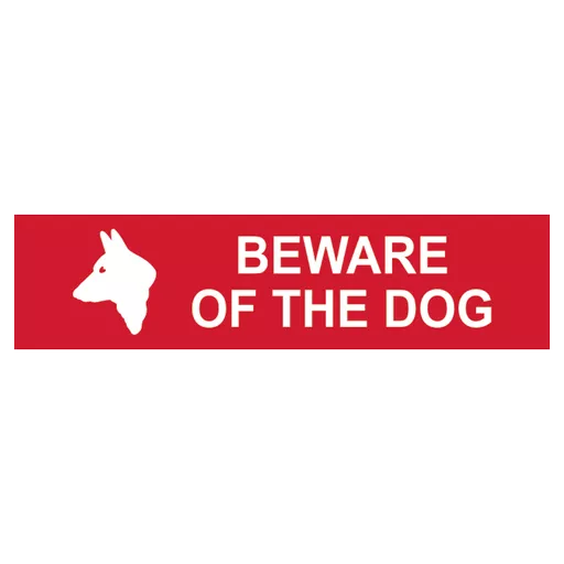ASEC `Beware of The Dog` Sign 200mm x 50mm