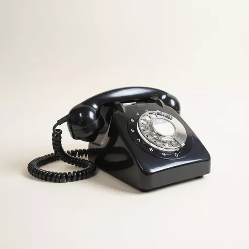 Vintage GPO black rotary dial telephone - 1970's - 1980's