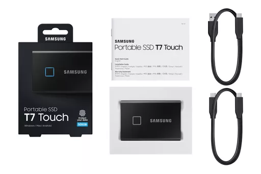 Samsung Portable SSD T7 Touch 500GB – Black