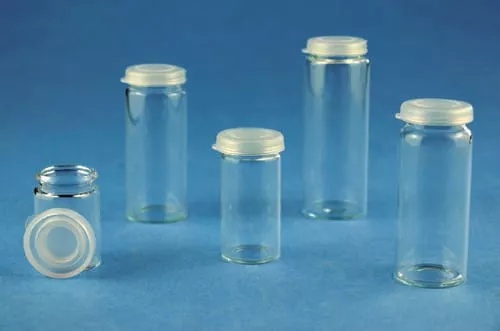 Glass vials,60ML, 32×106 mm, with rolled rim and snap-on lid