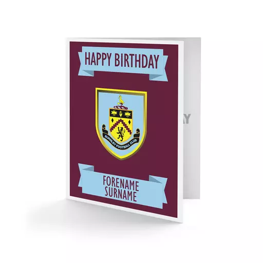 Burnley FC Crest Birthday Card