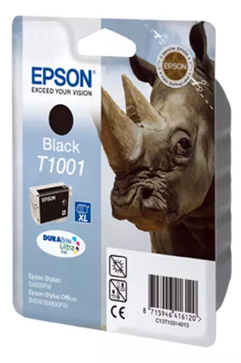 Epson C13T10014010/T1001 Ink cartridge black, 995 pages ISO/IEC 24711 25.9ml for Epson Stylus BX 600/Office B 40 w