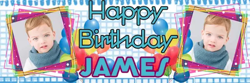Personalised Birthday Banner - Upload pictures