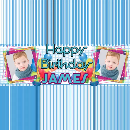 Personalised Birthday Banner - Upload pictures