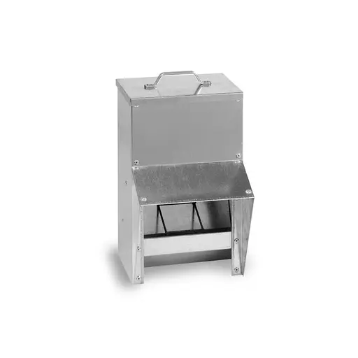 Gaun Galvanised Feed Hopper with Lid