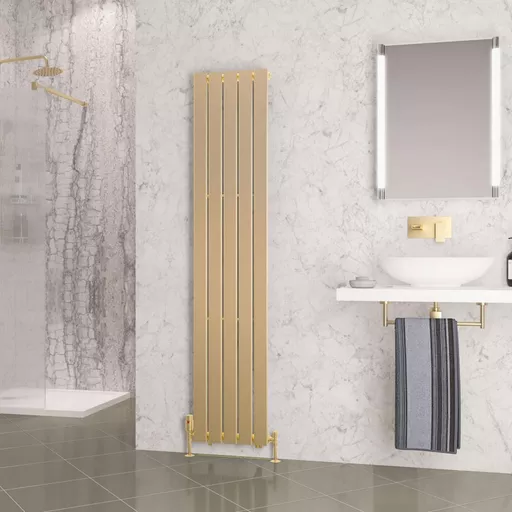 Warrington 1800 x 376 Radiator Type10 Brushed Brass