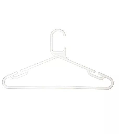 White Plastic Hanger - 420mm - Box of 120