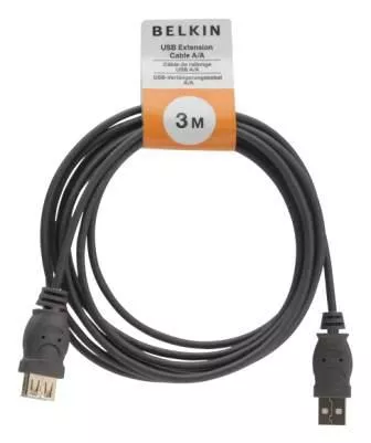 Belkin F3U134R3M USB cable 3 m USB A USB B Black