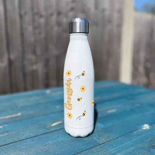 Personalised Bee Design Insulated Bottle