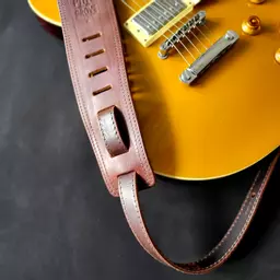 BS53 brown leather guitar strap Pinegrove 190142.jpg