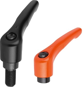 K0122 - Clamp Levers With Zinc Handle and Steel Thread M3-M16