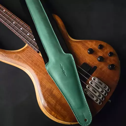 BS66 Emerald Green Bass Guitar Strap - old stock