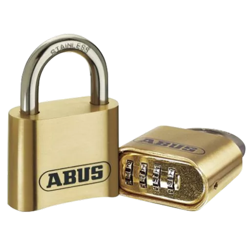 ABUS 180IB Series Brass Combination Open Stainless Steel Shackle Padlock