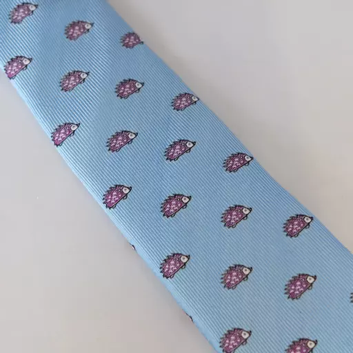 Blue hedgehog tie