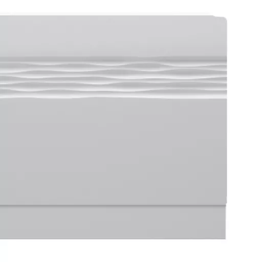 Wave 700 end panel 700x450-575mm - High gloss white